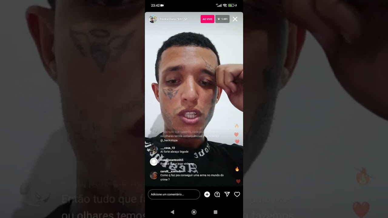 Frank Ex PCC Faz Live Para Conversar Com Seus Seguidores E Dá Um ...