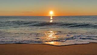 3 minutes of golden spring sunrise, peaceful wave sounds, Outer Cape Cod