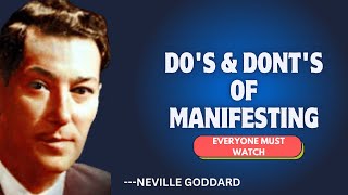 Neville Goddard - Do's And Dont's of Manifesting  | LAW OF ASSUMPTION | #manifest #lawofattraction
