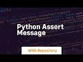 python assert message