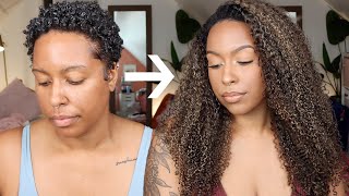 HOW TO BLEND SHORT NATURAL HAIR W/ CURLY CLIP INS | 3c4a WATER JERRY CURLY CLIP INS | Ft. CURLSQUEEN