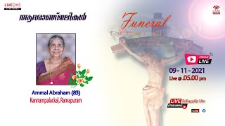 Wake Ceremony // Ammal Abraham (83),Kannampalackal,Ramapuram, Pala 09/11/2021