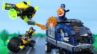 LEGO Avengers Truck Takedown! STOP MOTION LEGO Captain America & Hawkeye's Mission! | Billy Bricks