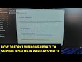 How to hide and block Windows Update from installing bad updates in Windows 11 and 10