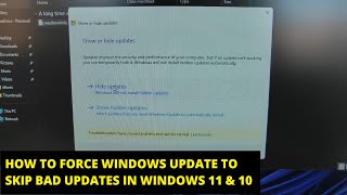 How to hide and block Windows Update from installing bad updates in Windows 11 and 10