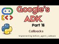 17. Google's ADK : What are the Callbacks and How to use it ?