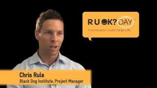 Chris Rule explains the Black Dog Institute's role in helping people with mood disorders (R U OK?)