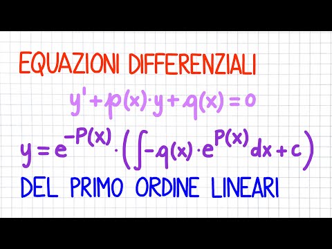 EQUAZIONI DIFFERENZIALI - Del Primo Ordine Lineari _ ED30 - YouTube