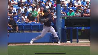 Isiah Kiner-Falefa. Big swing in slow motion.