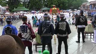 鏡開き　成田山大本堂前にて安全祈願、鏡開き、山車・屋台競演！　成田祇園祭2018　初日　00018