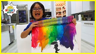 DIY Crayon Melting Art for Kids with Ryan!!!