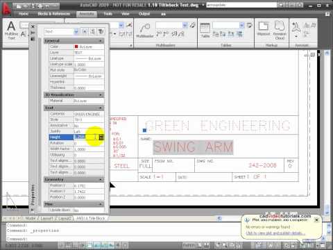AutoCAD Tutorial - Editing Text AutoCAD Tutorial - Editing Text