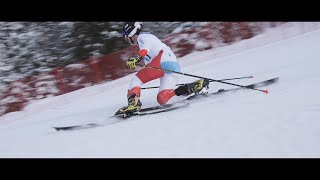 Telemark Sprint race in Passy, France, 2021