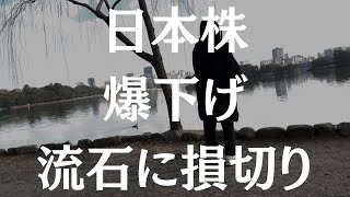 日本株、全部売られた。泣く泣く損切り