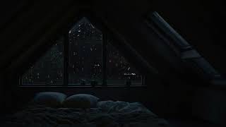 Black Window🪟Listening to Soothing Rain Forest For a Very Deep Sleep | Reduce Stress With Night Rain