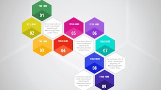 Create 9 Options Infographic Slide in PowerPoint. Tutorial No.: 996