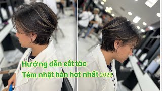 Hướng dẫn cắt tóc tém nhật hàn hot nhất | hùng đông tinh