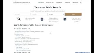 Tennessee Vital Records (Marriage, Divorce, Birth, Death, Ancestry Online Search).