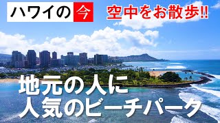 ハワイ空中散歩～のんびり雰囲気！ローカルの人たちに人気のビーチパーク～　空からハワイを楽しもう！  アラモアナ・ビーチパーク