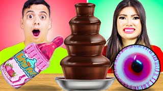 Dip and Dare Hilarious Chocolate Fondue Eating Challenges You Have to Try! #shorts
