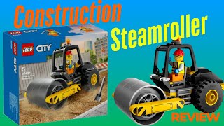 Reviewing lego 60401 construction steam roller.