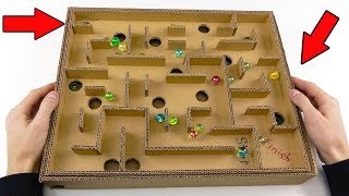 DIY How to make Marble Labyrinth Maze Board Game From Cardboard At Home Amazing