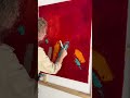 flavia birsan creating a textured red painting