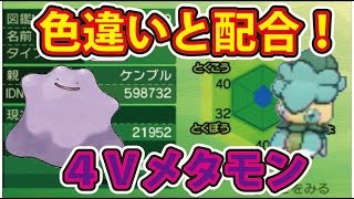 ポケットモンスターサン・ムーン 裏ワザ級検証！ ４Ｖメタモンと色違いカリキリの配合！ 果たして色違い４Ｖカリキリが生まれるのか！？ ウルトラビーストの捕獲しながらたまごふ化！