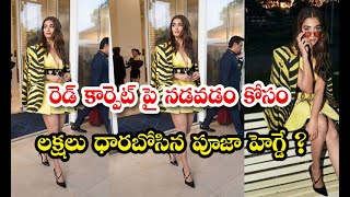 రెడ్ కార్పెట్ పై నడవడం కోసం లక్షలు ధారబోసిన పూజా హెగ్డే? | Pooja Hegde Spent Lakhs Of Money To Wal