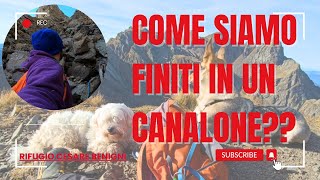 COME SONO FINITO IN QUESTO CANALONE CON I MIEI CANI??Salita al Rifugio Cesare Benigni