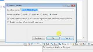 Extract Constant using Eclipse's Refactoring