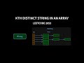 Kth Distinct String in an Array - Leetcode 2053 - Java
