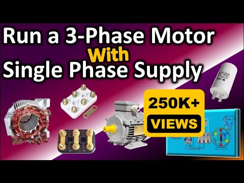 3 Phase Motor - How To Run With Single Phase Power Supply - YouTube