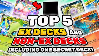 Top 5 BEST EX Decks and NON-EX Decks in Pokemon Pocket including 1 SECRET Deck!