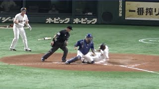 坂本勇人が松原聖弥のタイムリーでセカンドから激走で生還！