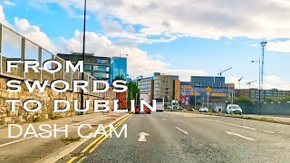 DUBLIN Dash Cam - driving from Swords through Dublin Port Tunnel to Dublin, Ireland