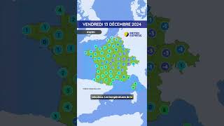 Météo du Vendredi 13 au Dimanche 15 Décembre 2024