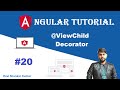 ViewChild Decorator | Component Interaction | Angular Tutorial 20