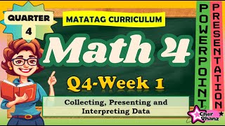 Math 4 Quarter 4 Week 1 - Collecting, Presenting and Interpreting Data MATATAG PowerPoint