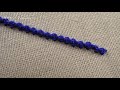 basic hand embroidery tutorial. palestrina double knot stitch