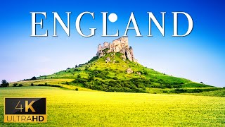 FLYING OVER ENGLAND (4K UHD) - Soothing Music With Stunning Beautiful Nature Film For Relaxation