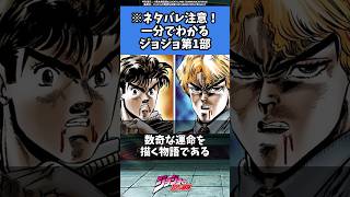 【ネタバレ注意】1分でジョジョ1部を解説ゥ！#ジョジョ #jojo #shorts