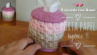 Porta papel higiénico a crochet../tejiendo con amor