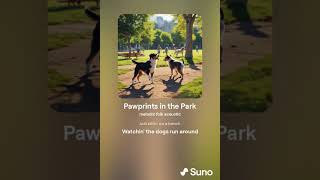 Pawprints in the Park | Acoustic Melodic Folk  | AI-Song