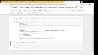 Write a program to input a number and print its square ( Python )
