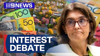 Reserve Bank governor dodges questions on interest rates falling | 9 News Australia