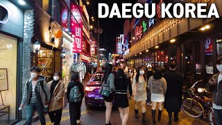【Dongseongno Walk in Daegu】 Bar & Club Street, Exciting Weekend | Korea Walk 4k 대구 동성로 걷기