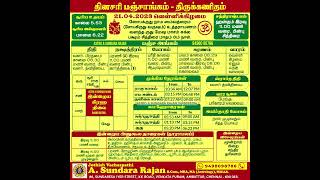 Panchangam 21-04-2023|தினசரி பஞ்சாங்கம்|#shorts|Daily Tamil Calendar|Astro Sundararajan|Vedha Nethra