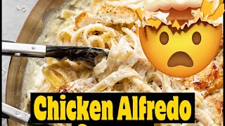 Chicken Alfredo Creamy Spaghetti Noodles Recipe🤤 Super Tasty 😋 Enak Luar Biasa