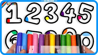 ( Numbers ) Learn Numbers with BIG Marker Pen Coloring Pages / Akn Kids House